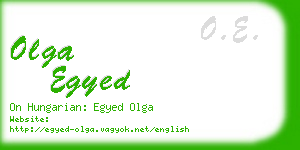 olga egyed business card